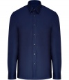Bring high style to your workweek look with this sleek button down from Hugo - Small spread collar, front button placket, slim fit, curved hem - Pair with a slim suit or with jeans for a casual-cool ensemble