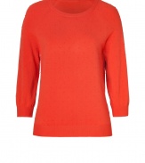 Finish your look on a sweet note with Marc by Marc Jacobs textural dot knit pullover - Round neckline, raglan 3/4 sleeves, fine ribbed trim - Loosely fitted - Wear with figure-hugging separates and statement chunky jewelry
