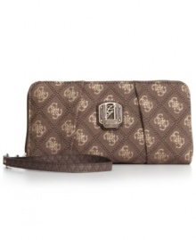 Practical style gets a posh upgrade with this logo adorned wallet from GUESS. Designed with plenty of pockets, slots and compartments to stash your daytime essentials, it's an accessory you'll reach for again and again. Practical style gets a posh upgrade with this logo adorned wallet from GUESS. Designed with plenty of pockets, slots and compartments to stash your daytime essentials, it's an accessory you'll reach for again and again.