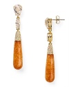 Inspired by the simplicity of colored gem stones, Nadri's delicate drop earrings are an eye-catching adornment that you'll wear now and treasure forever.