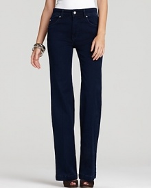An elevated take on basic denim, these dark-hued MiH trouser jeans deliver major sophistication. An elevated take on basic denim, these dark-hued MiH trouser jeans deliver major sophistication.