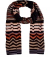 The classic Missoni zigzag pattern enlivens this ultra-luxe multicolor scarf - All-over zigzag print, easy-to-style length - Wear with skinny jeans, a cashmere pullover, an A-line wool coat, and Lace-up booties