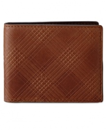 Fossil's must-have Albright traveler features rich leather and a unique plaid detailing. Fossil's must-have Albright traveler features rich leather and a unique plaid detailing.