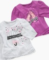 A sweet graphic on the front of these tees from So Jenni give her an adorable look that will bring a smile to her face.