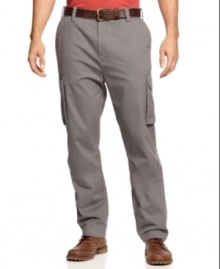 Upgrade from your everyday jeans with these comfortable and versatile Nautica cargo pants. Upgrade from your everyday jeans with these comfortable and versatile Nautica cargo pants.