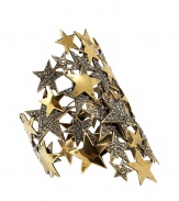 A glimmer and glam style to your cocktail style with this star-embellished cuff from Emilio Pucci - Multi brass and crystal-embellished star cuff - Style with a slinky cocktail sheath and metallic platform sandals