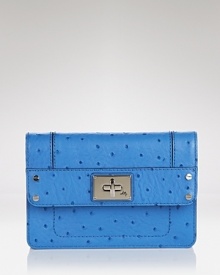 Take your taste for texture out for the evening with this ostrich-embossed mini bag from Milly. Designed for versatile wear, it's an essential of the fashionable fete-set. Take your taste for texture out for the evening with this ostrich-embossed mini bag from Milly. Designed for versatile wear, it's an essential of the fashionable fete-set.