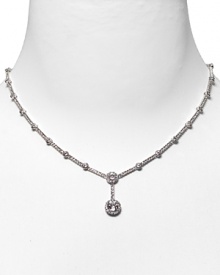Nadri diamond bezel Y drop necklace. Crystal, cubic zirconium and diamond bezel Y shaped necklace. 4.95 ct. t.w. Nadri diamond bezel Y drop necklace. Crystal, cubic zirconium and diamond bezel Y shaped necklace. 4.95 ct. t.w.