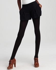 These pleated Theory shorts deliver posh possibilities to your fall look. Pair with dark tights and heeled oxfords for a dapper finish. These pleated Theory shorts deliver posh possibilities to your fall look. Pair with dark tights and heeled oxfords for a dapper finish.