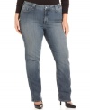 Featuring shaping panels for a flattering fit, Not Your Daughter's Jeans' plus size straight leg jeans are must-haves for your casual wardrobe.