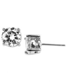 Impeccable style with a hint of sparkle. These chic studs by Givenchy feature round-cut crystals (8 mm) in a silver tone mixed metal post setting. Impeccable style with a hint of sparkle. These chic studs by Givenchy feature round-cut crystals (8 mm) in a silver tone mixed metal post setting.