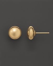 14K Yellow Gold Flat Ball Stud Earrings 14K Yellow Gold Flat Ball Stud Earrings