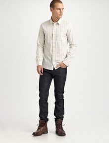 A laid-back separate with plaid checks and year-round versatility to pair with trousers and jeans alike. ButtonfrontChest patch pocketCottonMachine washImported A laid-back separate with plaid checks and year-round versatility to pair with trousers and jeans alike. ButtonfrontChest patch pocketCottonMachine washImported