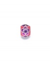 Purple cubic zirconia accents shine at the centers of purple enamel flowers on a pink background, surrounded by sterling silver in this cheerful bead. Donatella is a playful collection of charm bracelets and necklaces that can be personalized to suit your style! Available exclusively at Macy's.