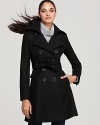 In a warm wool blend, this GUESS double-breasted coat wraps you up in go-anywhere style all season, complete with waist-cinching belt.