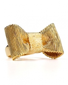Bedeck yourself in kate spade new york's glitzy bow. Go girlie--this sparkler is a wrap with a pouffy party dress and sky-high heels. Bedeck yourself in kate spade new york's glitzy bow. Go girlie--this sparkler is a wrap with a pouffy party dress and sky-high heels.