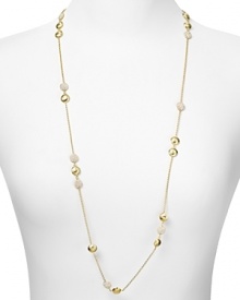 Crystal-coated and hammered stations make for subtle shimmer on Nadri's pavé necklace. Layered or alone, the textured strand perfects understated elegance. Crystal-coated and hammered stations make for subtle shimmer on Nadri's pavé necklace. Layered or alone, the textured strand perfects understated elegance.