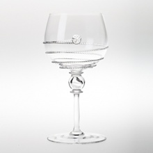 Mouth-blown by artisans in the hills of Prague, this Juliska wine glass is especially thin, making it an unexpected pleasure to drink from. Being handmade, no two pieces of Juliska are identical. Mouth-blown by artisans in the hills of Prague, this Juliska wine glass is especially thin, making it an unexpected pleasure to drink from. Being handmade, no two pieces of Juliska are identical.