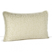 Scattered ginkgo leaves dance across soft green sateen in this elegant, airy collection from Barbara Barry. The yarn dyed motif, trimmed in solid ivory, lends a delicate sheen to this sham. Scattered ginkgo leaves dance across soft green sateen in this elegant, airy collection from Barbara Barry. The yarn dyed motif, trimmed in solid ivory, lends a delicate sheen to this sham.