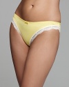 This cotton bikini brief from CK one pairs comfort with prettiness.