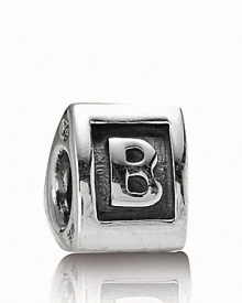 Add meaningful initials to your PANDORA bracelet with sterling silver alpha charms. Add meaningful initials to your PANDORA bracelet with sterling silver alpha charms.