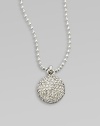 Add a little sparkle with this brilliant pavé rhinestone pendant on a long, ball link chain. RhinestonesSilvertone brassLength, about 32Pendant size, about ½ Toggle closureImported 
