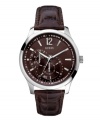 The perfect complement to casually cool style, this handsome GUESS watch outlasts trends.