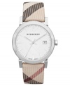 This casual chic timepiece from Burberry flaunts their iconic check patterns, creating an accessory that's a fashionable addition to your jewelry box.