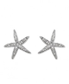 Seaside style with a hint of sparkle. Make a splash in Swarovski's pretty starfish stud earrings. Set in silver tone mixed metal with round-cut clear crystals. Approximate diameter: 1-1/4 inches. Seaside style with a hint of sparkle. Make a splash in Swarovski's pretty starfish stud earrings. Set in silver tone mixed metal with round-cut clear crystals. Approximate diameter: 1-1/4 inches.