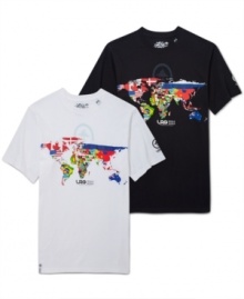 You got the whole world in your hands... eh, maybe just on your chest - in this graphic t-shirt by LRG. You got the whole world in your hands... eh, maybe just on your chest - in this graphic t-shirt by LRG.