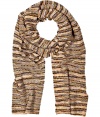 Add luxe style to your everyday essentials with this bold patterned scarf from Missoni - Easy to style length, all-over stripe pattern - Pair with straight leg jeans, a cashmere pullover, and a modernized parka or slim trench