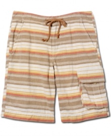 Step up your everyday casual wear with these striped shorts from Lucky Brand Jeans. Step up your everyday casual wear with these striped shorts from Lucky Brand Jeans.