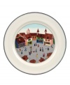 Villagers run errands and exchange news on these quaint Design Naif dinner plates, featuring premium Villeroy & Boch porcelain.