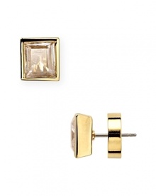 It's hip to be square: MICHAEL Michael Kors' sharp gilded studs are add a tasteful hit of shine to you look, anytime.