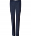 These classic trousers bring sophisticated flair to your stylish workweek or evening look - Modern slim fit, stripe print, front crease detail, front zip and button closure, two front pockets, back slit detail - Style with a cashmere pullover, a slim fit blazer, and dress shoes