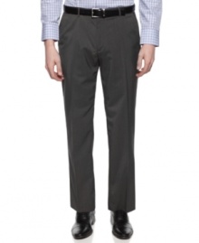 Outdo your everyday office look with these dress pants from Calvin Klein. Outdo your everyday office look with these dress pants from Calvin Klein.
