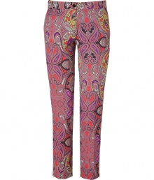 Liven up your new season wardrobe with Etros paisley print ankle trousers - Flat front, side and back slit pockets, zip fly, button closure, slit ankles - Fitted - Wear with nude-hued tops and sleek sandals Liven up your new season wardrobe with Etros paisley print ankle trousers - Flat front, side and back slit pockets, zip fly, button closure, slit ankles - Fitted - Wear with nude-hued tops and sleek sandals