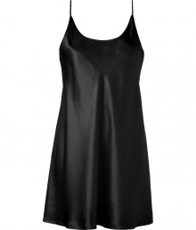 Sophisticated black silk chemise - This simple yet sexy chemise is comfortable and boudoir-ready - Clean and classic shape in luxurious black silk - Made by La Perla, the high-end lingerie company loved by A-list celebrities Sophisticated black silk chemise - This simple yet sexy chemise is comfortable and boudoir-ready - Clean and classic shape in luxurious black silk - Made by La Perla, the high-end lingerie company loved by A-list celebrities