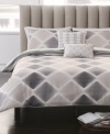 Modern and unexpected define this Treviso duvet cover set from Bryan Keith, featuring a smart diamond design with ombre stripe accents. Reverse to solid.