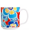 Develop a taste for the tropics with The Cellar's vibrant Rio mug. Bold florals explode against a red and orange ogee print, setting the scene for fun.