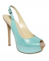 Seaside colors inspired these summer-perfect pumps by Enzo Angiolini. Wear them to work and carry them by their slingback strap for a boardwalk stroll at night.