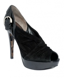 For a look that nobody will forget, finish off an edgy ensemble with the Kailas booties by GUESS. The ruching, oversized buckled and sky-high heel will have you standing tall in style. For a look that nobody will forget, finish off an edgy ensemble with the Kailas booties by GUESS. The ruching, oversized buckled and sky-high heel will have you standing tall in style.