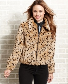 Extra sumptuous, this faux-fur leopard-print jacket from Me Jane makes a roaring style statement. Stumped over what to wear it with? It's so easy! Pair the layer with your skinny jeans and tees for a great way to bring runway style to your every day. Extra sumptuous, this faux-fur leopard-print jacket from Me Jane makes a roaring style statement. Stumped over what to wear it with? It's so easy! Pair the layer with your skinny jeans and tees for a great way to bring runway style to your every day.