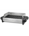 Go for the grill-a cast iron construction coupled with electric power & 3 temperature settings is the perfect complement for the master chef's countertop. An extra large surface can prep up to 6 burgers at one time and the stainless steel drip tray catches all the runoff grease & fats for healthier cooking. Model C1G100. 1-year warranty.