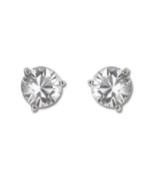 Every girl needs a pair of eye-catching studs -- perfect for the office or a night out. Swarovski's stud earrings feature a round-cut solitaire crystal in a three prong silver tone mixed metal setting. Every girl needs a pair of eye-catching studs -- perfect for the office or a night out. Swarovski's stud earrings feature a round-cut solitaire crystal in a three prong silver tone mixed metal setting.