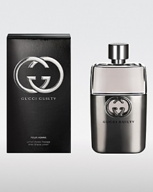 Young, fearless, with impeccable taste, the wearer of Gucci Guilty Pour Homme is a hero for our age – exuding charisma and more than a little dangerous. Gucci Guilty Pour Homme is an intense and individual contemporary fougère that provokes as it seduces. The scent seizes hold of the senses with a heady cocktail of invigorating Italian lemon and mandarin alongside crushed green leaves, fresh lavender and a defiant punch of pink pepper. The effect is both remarkable and uncompromisingly alluring. Refresh your skin with this Gucci Guilt After Shave Lotion. Young, fearless, with impeccable taste, the wearer of Gucci Guilty Pour Homme is a hero for our age – exuding charisma and more than a little dangerous. Gucci Guilty Pour Homme is an intense and individual contemporary fougère that provokes as it seduces. The scent seizes hold of the senses with a heady cocktail of invigorating Italian lemon and mandarin alongside crushed green leaves, fresh lavender and a defiant punch of pink pepper. The effect is both remarkable and uncompromisingly alluring. Refresh your skin with this Gucci Guilt After Shave Lotion.