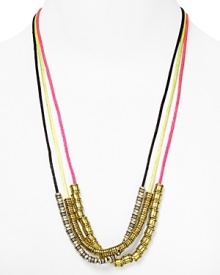 Do the bright thing with this set of woven nylon necklaces from Vanessa Mooney, accented by delicate metallic beads. Whether worn together or separate, this set makes a cool girl statement. Do the bright thing with this set of woven nylon necklaces from Vanessa Mooney, accented by delicate metallic beads. Whether worn together or separate, this set makes a cool girl statement.