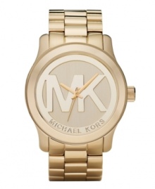 A universal symbol of style. Michael Kors leaves his mark on this golden Runway watch. A universal symbol of style. Michael Kors leaves his mark on this golden Runway watch.