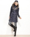 Cozy up to Laundry's stylish puffer coat. The hood and lapel are fully lined with luxurious faux fur!