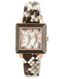 A timepiece covered in slithering style for those big nights out, by Vince Camuto. A timepiece covered in slithering style for those big nights out, by Vince Camuto.